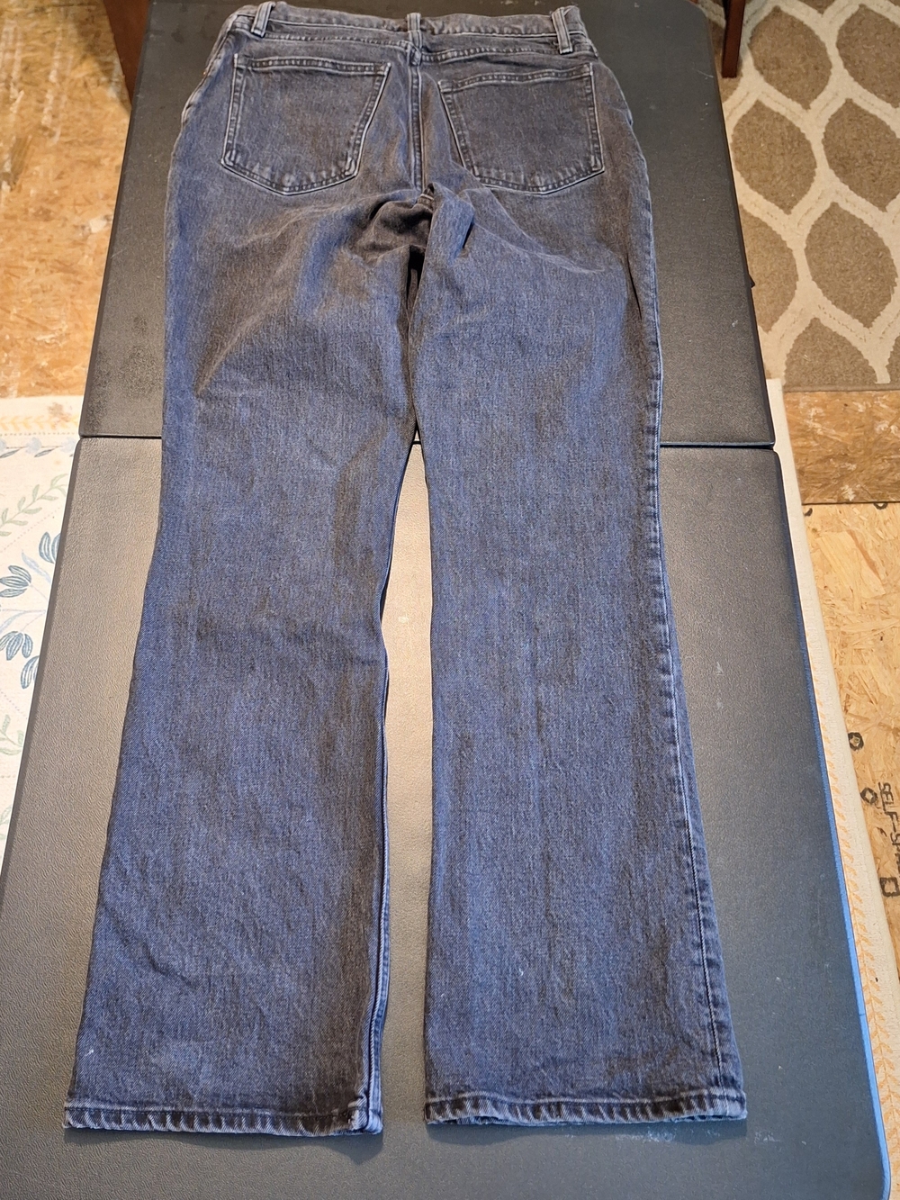 Abercrombie & Fitch Dark Blue High-Rise Straight Jeans - Picture 6 of 9